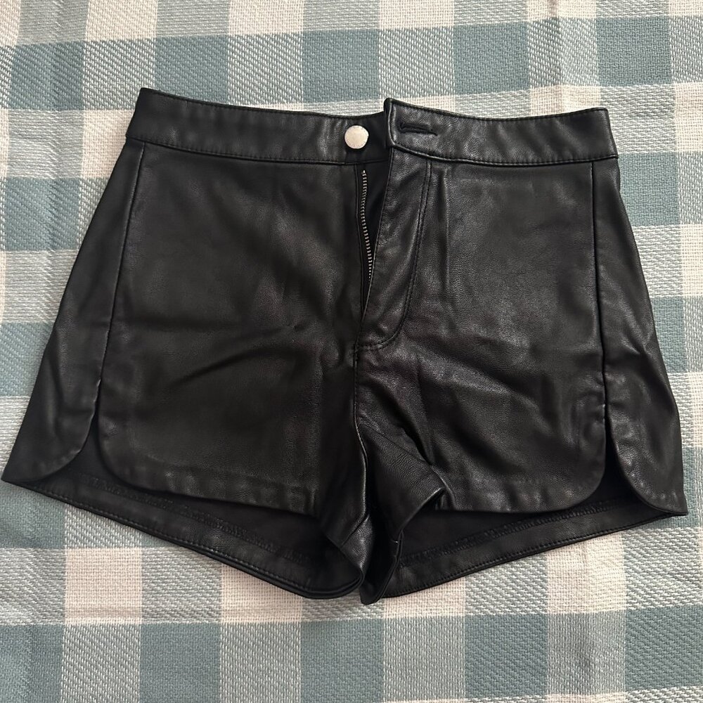 H&M Faux Leather Shorts Small